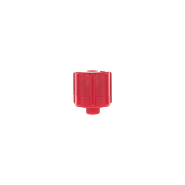 Male Luer Cap - Long Cone Red