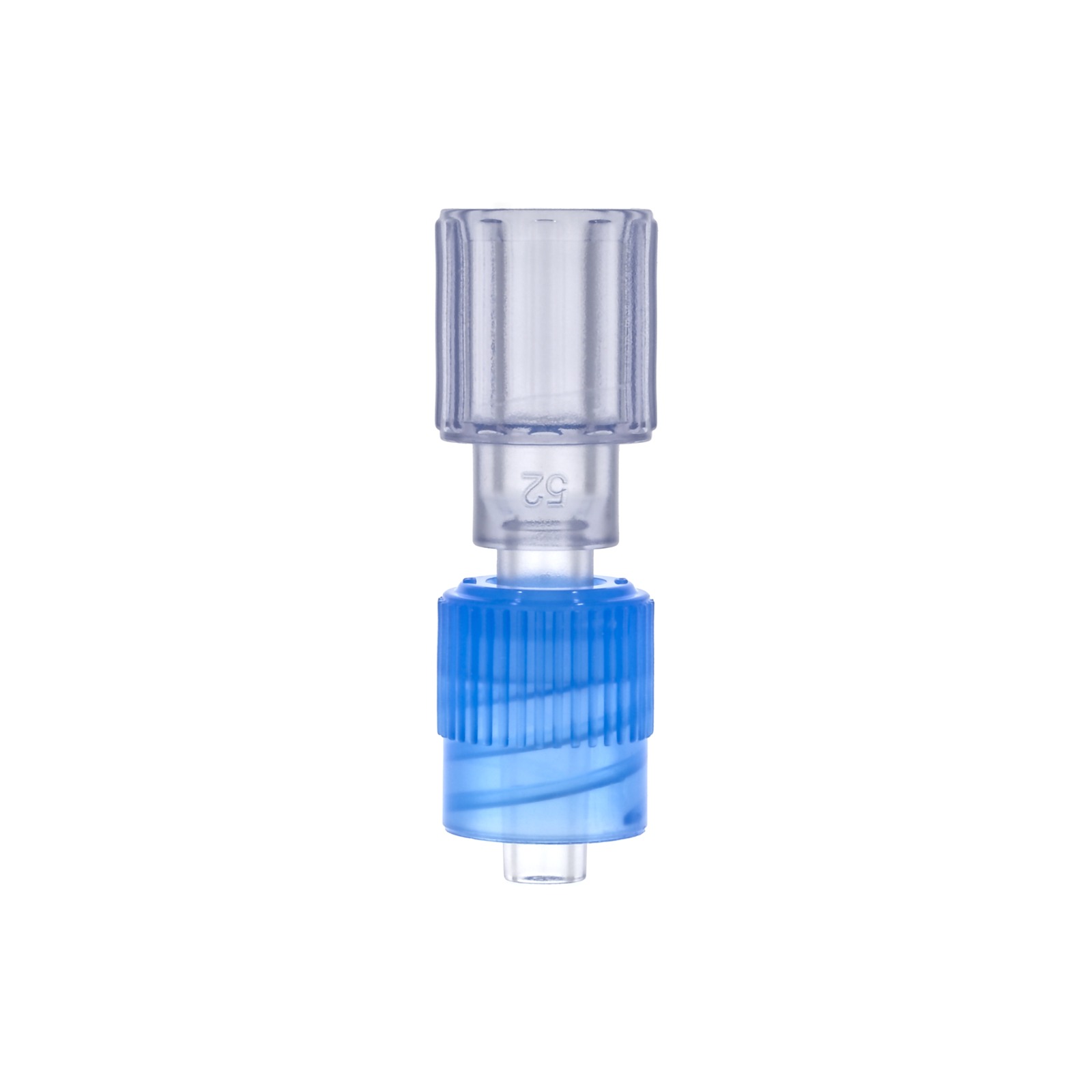 Rotating Male Luer Lock Connector Blue