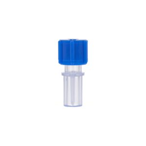 Female Luer Lock Connector - Single Fillet - with Blue Cap