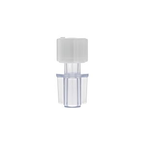 Female Luer Lock Connector - Single Fillet - with White Cap