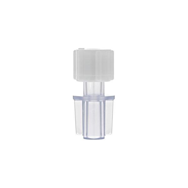 Female Luer Lock Connector - Single Fillet - with White Cap