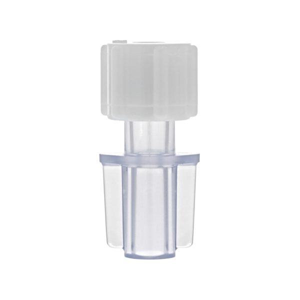 Female Luer Lock Connector - Single Fillet - with White Cap