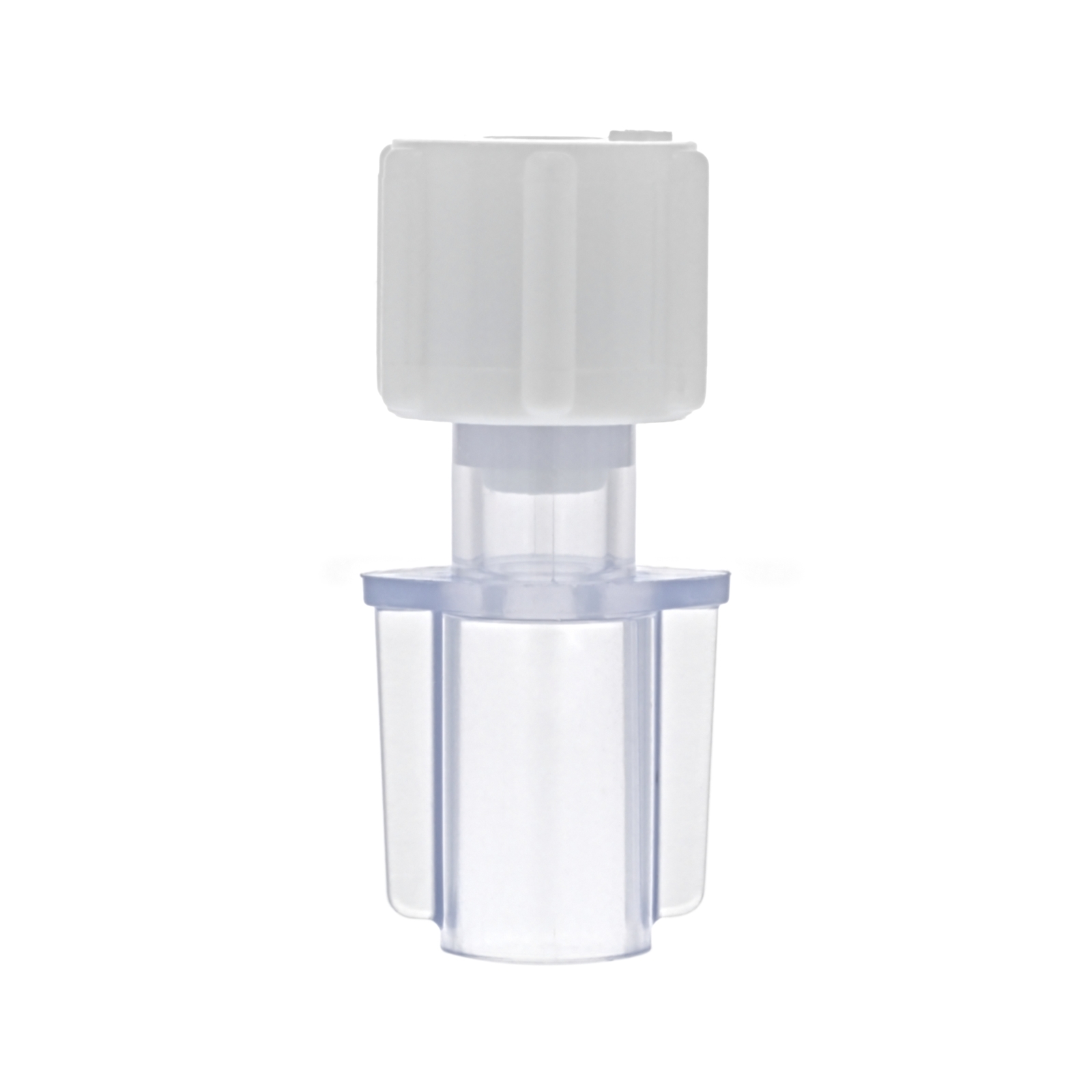 Female Luer Lock Connector - Single Fillet - with White Cap