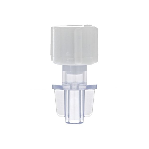 Female Luer Lock Connector - Single Fillet - with White Cap